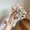 3Pcs/set Minimalist Sweet Fabric Hair Ties for Women Floral Polka Dot Printed Hair Scrunchies with Elastic Hair Accessories
