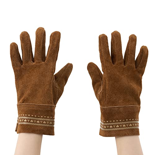 LOGOS Navajo Leather Gloves, Size M, 81090951, for Camping, Outdoors, and BBQ