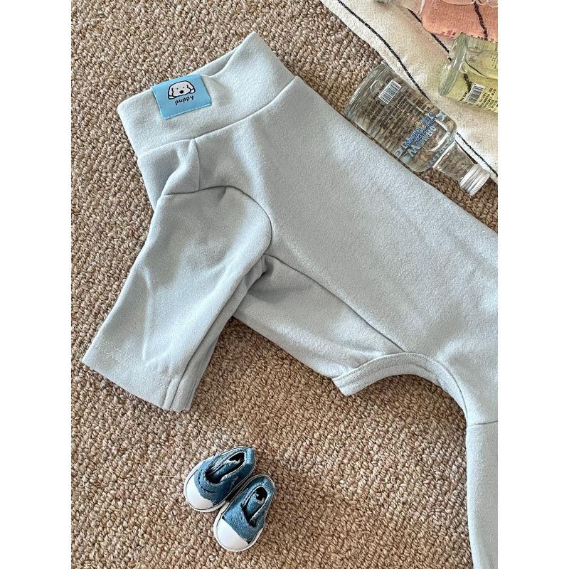 Dog clothes autumn and winter warm striped four-legged loungewear teddy bear small dog autumn and winter bottoming shirt