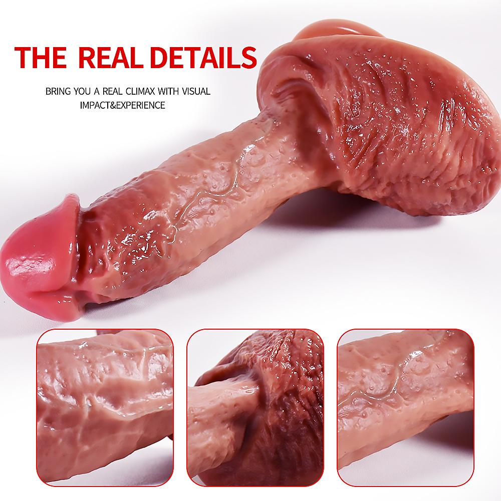 Großer Stout-Dildo, flüssiger Silikon-Dildo, Simulation Phallus, Orgasmus, Artefakt, weiblicher Masturbator, Erwachsene Produkte, AR149