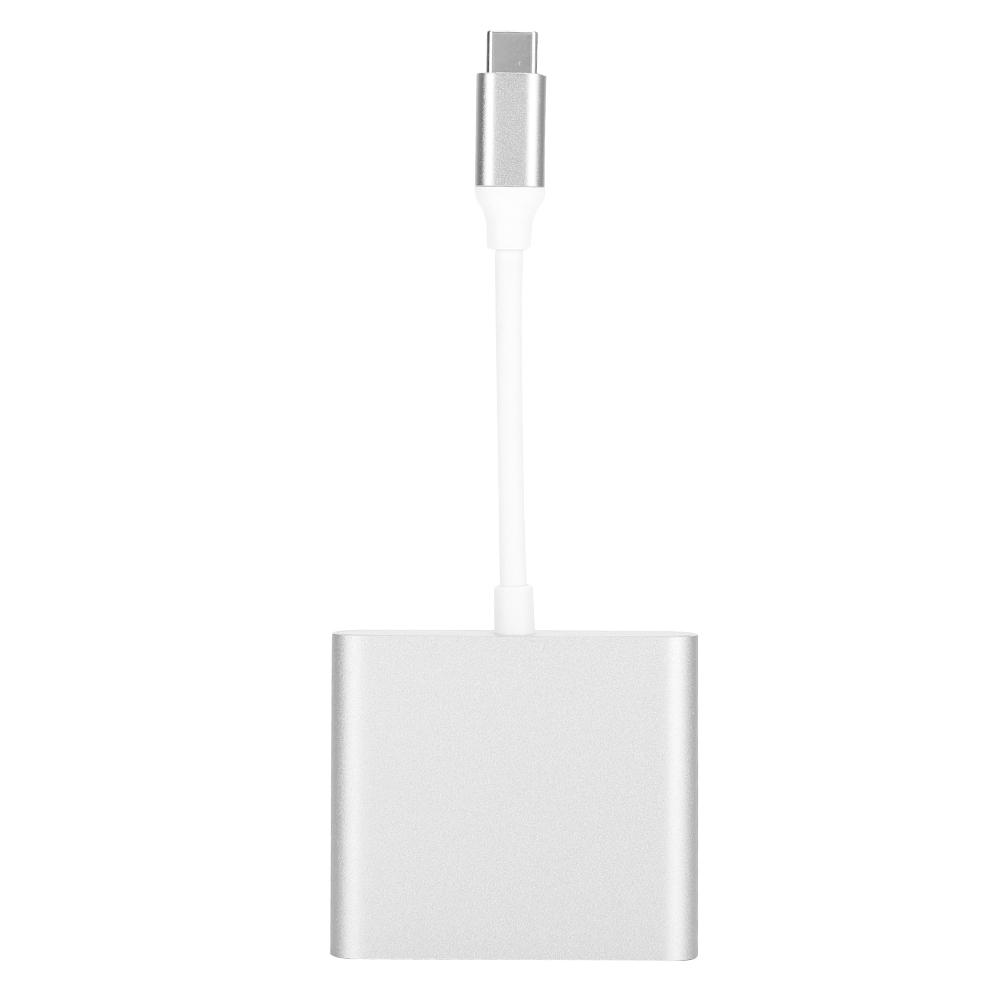

Конвертер Type-C в HDMiUSB3.1 Корпус из алюминиевого сплава Компактный Поддержка нескольких портов серебряный