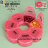 7-Day Round Petal Pill Box: Compact 7-Grid Medicine Organizer for Travel