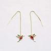 Spreading Wings Bird Earrings Popular European And American Hummingbird Crystal Earline Earrings Creative Gifts Fashion Jewelry