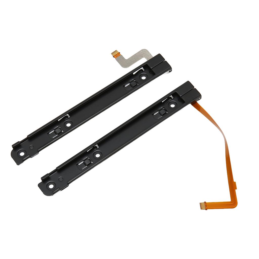 1 Paar Spielkonsolen-Schiebeschienen Professionelle Ersatz-Metallschiebeschienen mit Sensor-Flachbandkabel für SWITCH OLED-Host