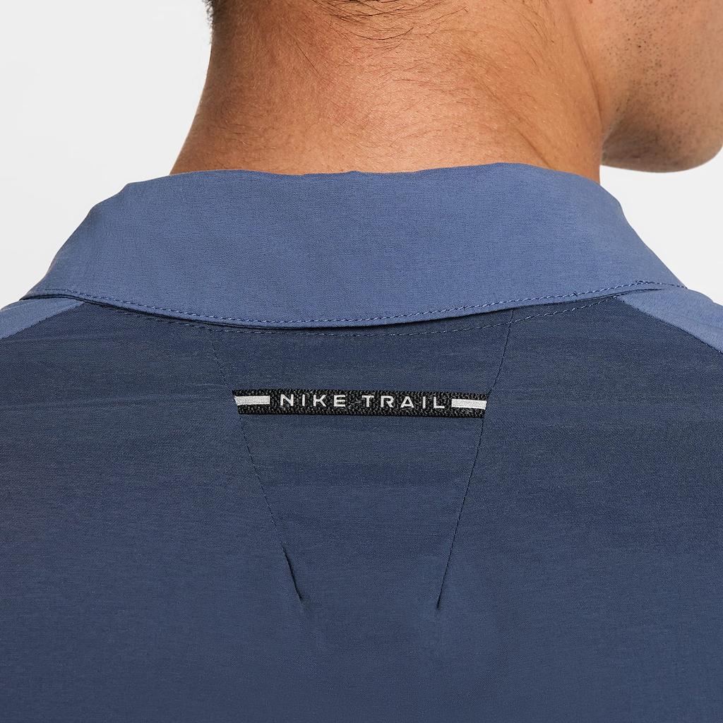 Nike Trail Dry Fit Adv Uv Comfortable Casual Long Sleeve Shirt Men Shirts Thunder-Blue Diffusion-Blue Black HJ5080-437