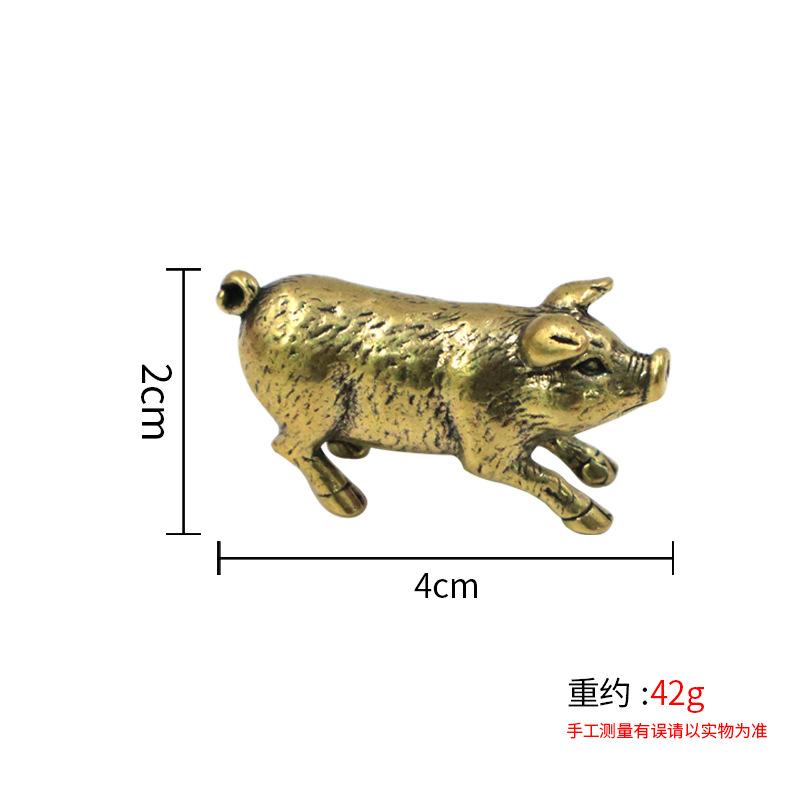 Wealth Tea Pet Wholesale Solid Brass Desktop Zodiac Lucky Small Figurines