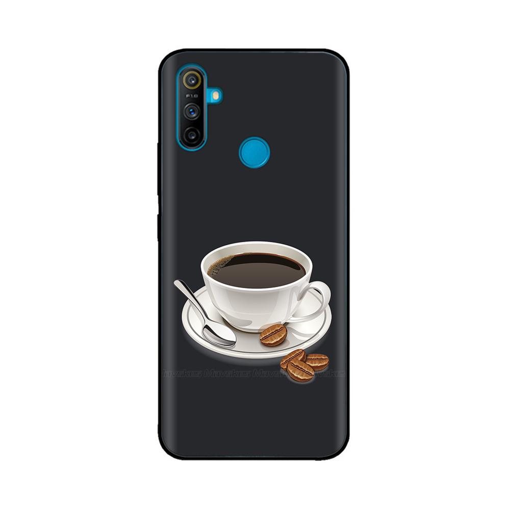 Etui do Realme C3 Miękkie Czarne Silikonowe TPU Wzór Tylna Klapka Do OPPO Realme C3 RMX2020 C 3 RealmeC3 Malowane Etui na Telefon Fundas