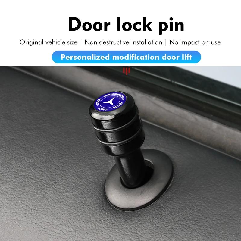 2/4pcs Car Door Lock Pin Security Pull Insurance Accessories For Benz AMG A C E S G Class W201 W210 W108 W204 W205 W203