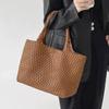 Premium gevoel grote capaciteit handgeweven tas tote bag nieuwe schouder emmer tas groentemand moeder tas trend