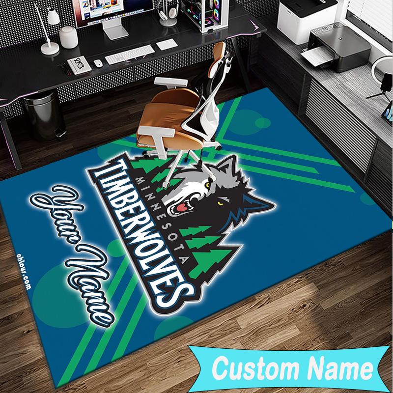 Custom Name Rug Minnesota Logo Area Rug Suitable for Indoor And Outdoor,Carpets for Homes, Offices,Living Rooms,Home Decor,Christmas Gift