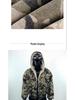 Unisex Camouflage Bavlněná Zimní Bunda s Kožešinovou Kapucí