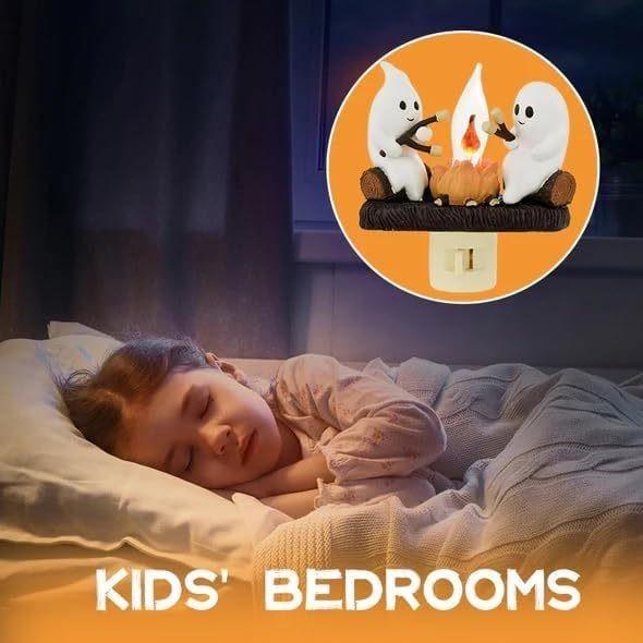 Enchanting White Ghost Night Light For Halloween Festivities And Unique Decor Items