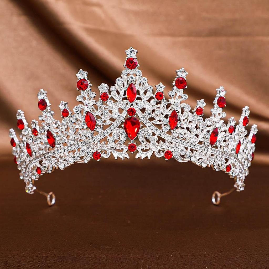 Diadema Corona Nuziale con Strass per Abito da Sera e Servizi Fotografici