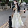 Women’s 2026 Summer Stylish Two-Piece Set: Gentle Style Short Denim Jacket & Mid-Length Camisole Dress