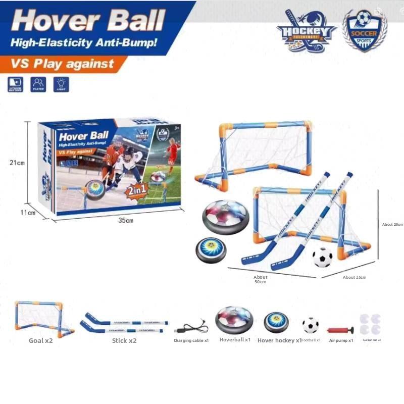 Football Hovering Hockey Toy Set Rechargeable Led With Goal For Gift Childrens
