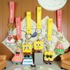 Cartoon Spongebob Squarepants Doll Pendant Ground Marketing Couple Keychain Book Bag Small Pendant Keychain Gift