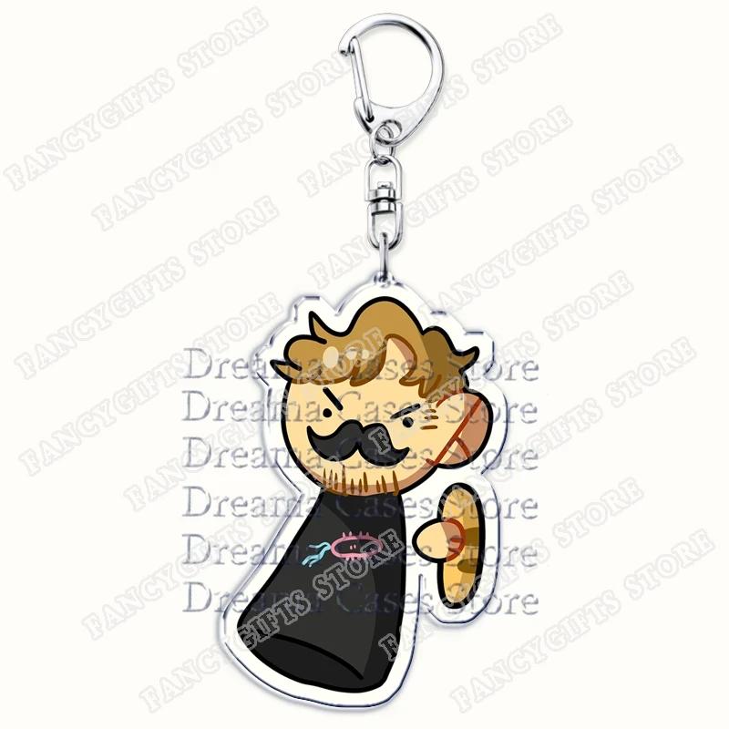 

Hot Game Video Streamer Keychains for Accessories Bag Wilbur Soot Tommyinnit Tubbo Sapnap Keyrings Gaming Gamer Fans Gifts