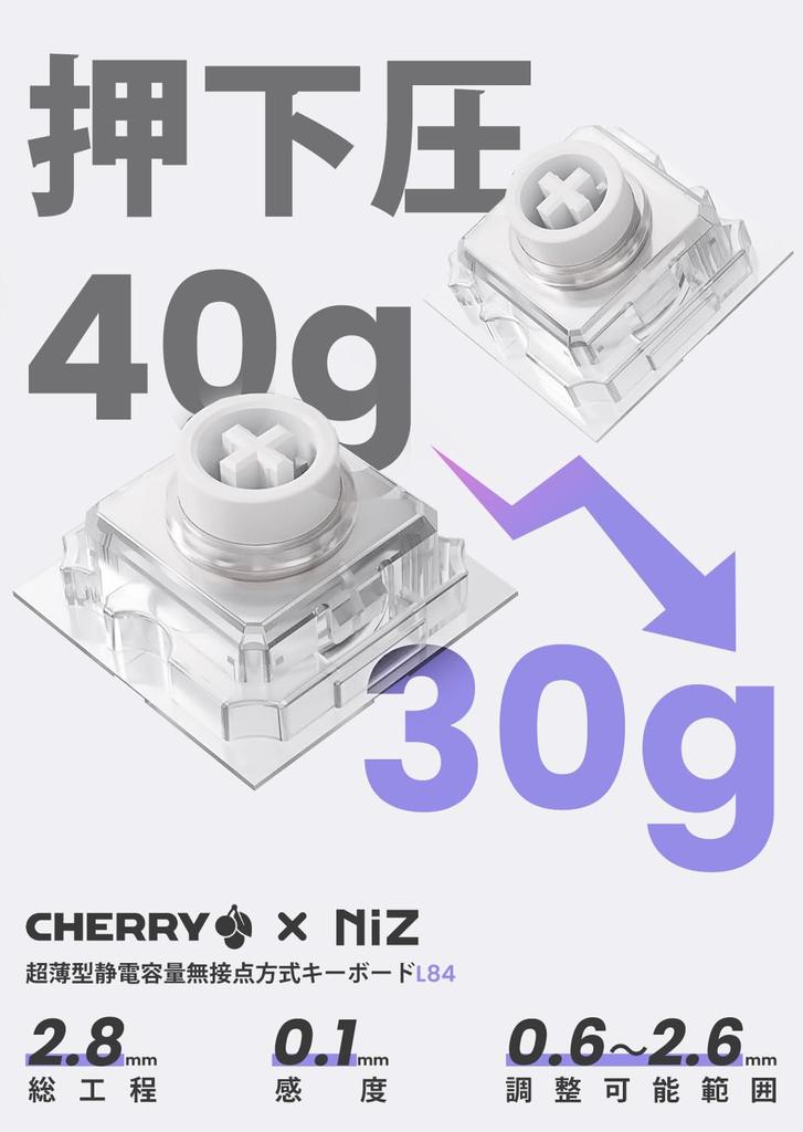 NiZ Tastatur Kapazitive Drahtlose Tastatur mit englischen PBT-Tasten, kompatibel mit Windows und dedizierten 30g Tasten und 99 Hellviolett, kompatibel mit und Linux