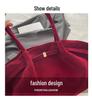 Women's Suede Pleated Tote Bag - Large Capacity, Retro Korean Style Shoulder Handbag for Autumn/Winter 2025