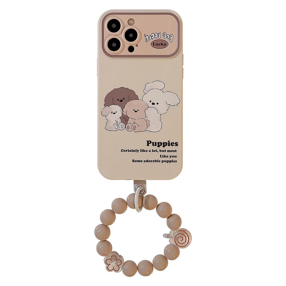 Retro Ins Dog Suitable for Iphone14 Apple 15 Mobile Phone Case 13pro Max Bracelet 11 Soft Cute XS Soft 16