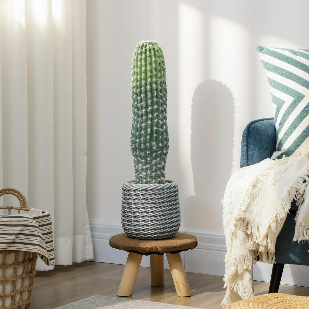 Artificial Cactus, 66 Cm, Decorative Plant with Pot, Indoor Decoration, Green