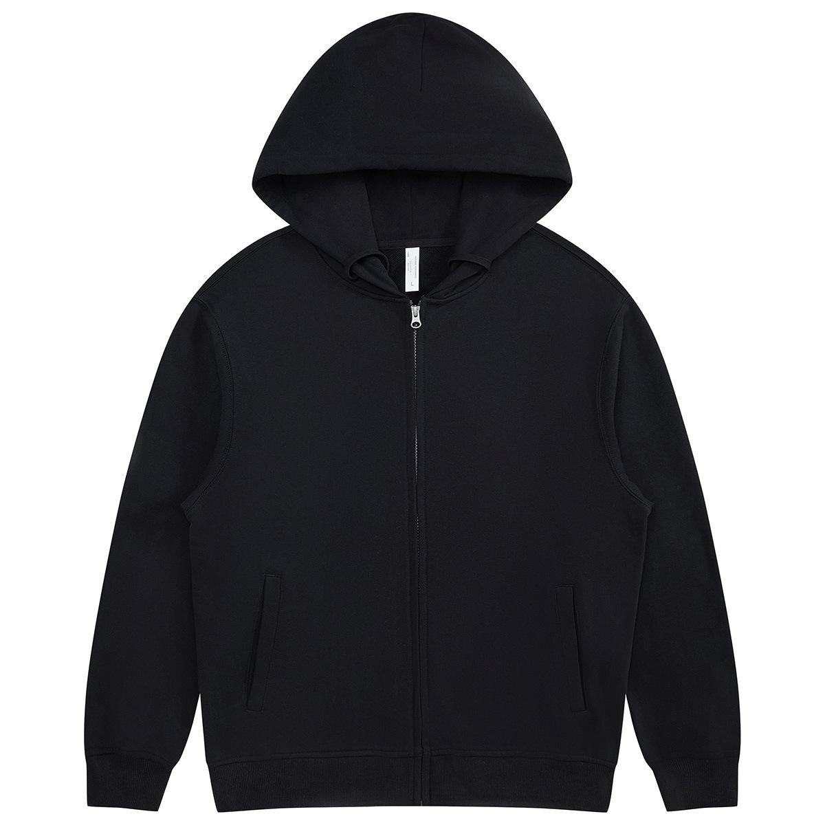 

Мужская одежда | Кардиган из хлопковой махры на молнии, свободный модный брендовый свитер с капюшоном, весеннее и осеннее пальто, одежда для пар 3XL чёрный