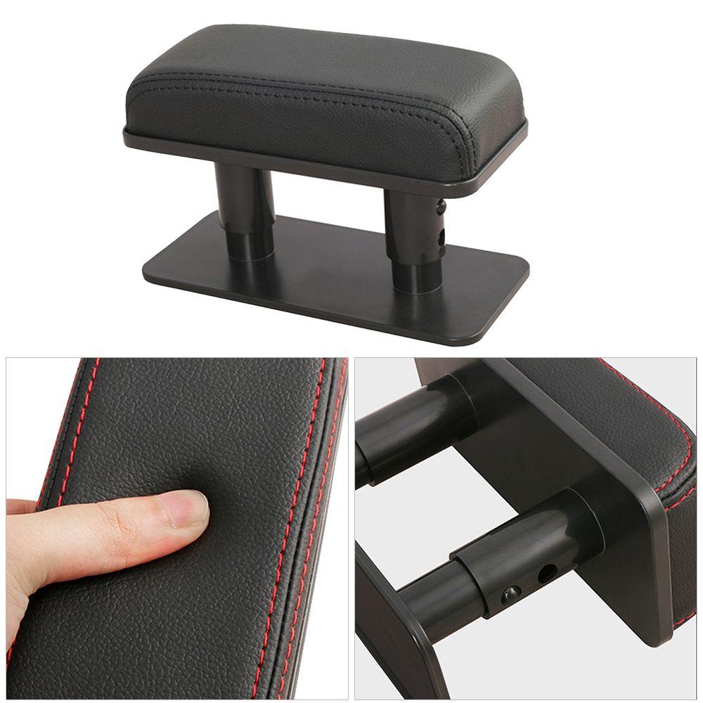 Arm PU Leather Liftable Auto Arm Rest Pad Car Armrest Holder Adjustable Height Left Elbow Rest