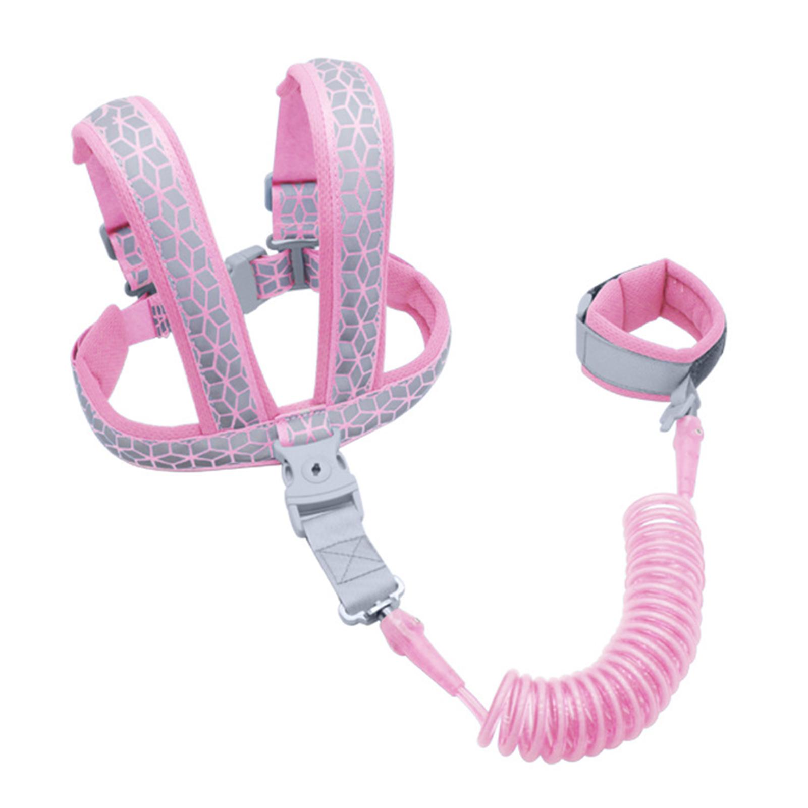 

Детские ремни безопасности для удерживания тяги, ремни безопасности для ходьбы на открытом воздухе с защитой от потери розовый