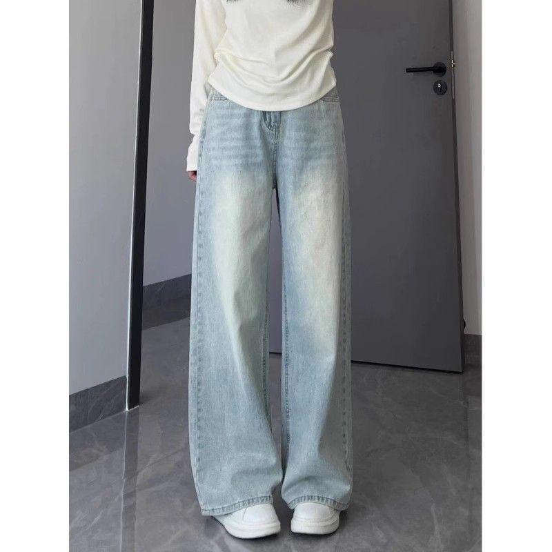 Women s Light Wash High Waist Retro Straight-Leg Jeans - Summer 2026 Edition L