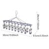 Windproof Underwear Hanger With 18 Clips Sock Rack Portable Hanging Drying Rack  For Towels Shorts