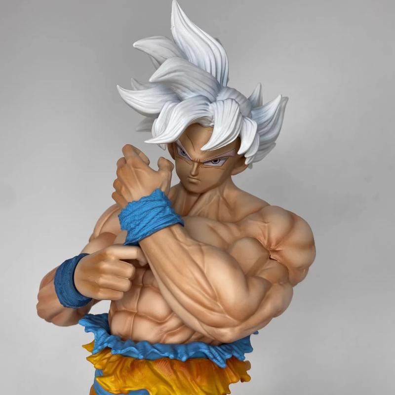 36cm Dragon Ball Figure CK Ultra Instinct Son Goku Action Figure Double Head Statue Anime Model Collect Statue Toy Ornament Gift