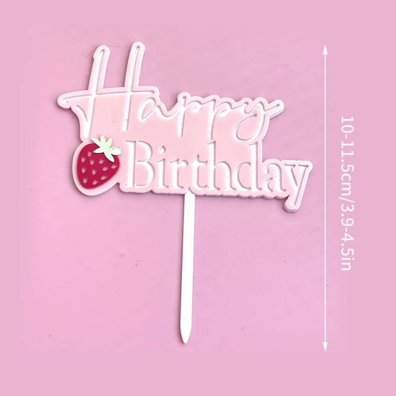 1 Stück Happy Birthday Cake Topper Acryl Kreativer Cupcake Topper für Kinder Babyparty Geburtstagsfeier Kuchen Dessert Dekoration