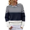Women's Long Sleeve Crewneck Sweater, Soft Printed Pullover for Fall Winter
