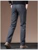 Men's High-End Slim Fit Woolen Trousers - Autumn/Winter Collection, Elastic Straight Leg, Light Luxury Casual Style.