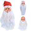 Christmas Haired White Old Man Santa Claus Latex Headgear Mask Role Play Props