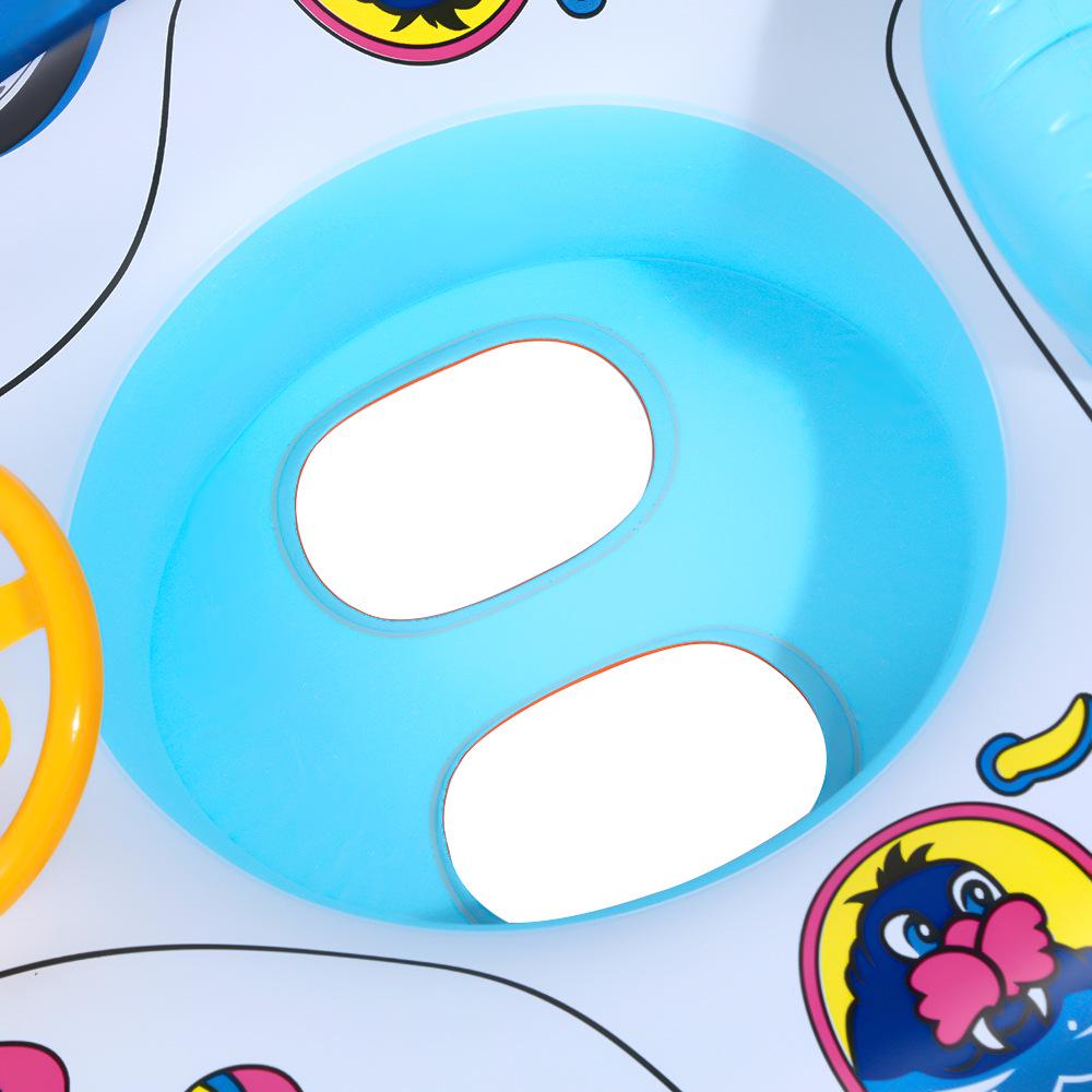 Colac de înot creativ cu mașină de curse de desene animate pentru copii mici - Scaun pentru bebeluși îngroșat cu volan