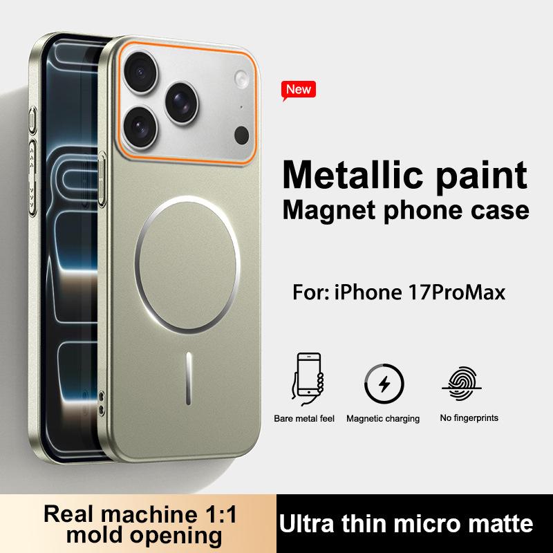 Compatible with Apple 17 Pro Max, This Painted, Full-coverage, Drop-proof Case Features a Precision Ring with Magnetic Adsorption.
