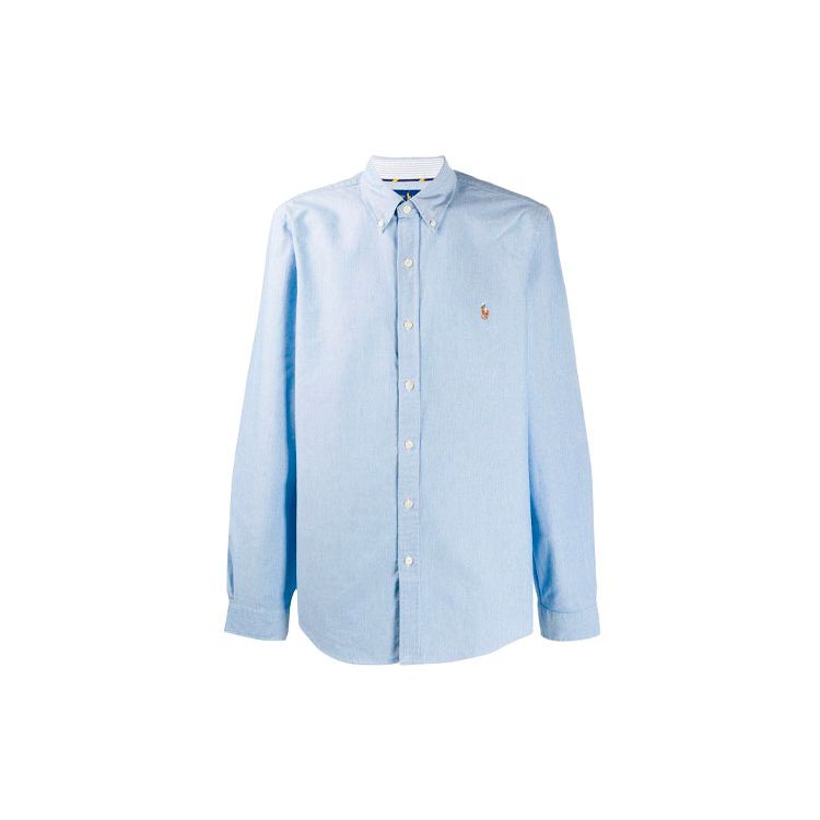 

Polo Ralph Lauren Logo Рубашка с длинным рукавом Мужские рубашки Синий 710767444001 L