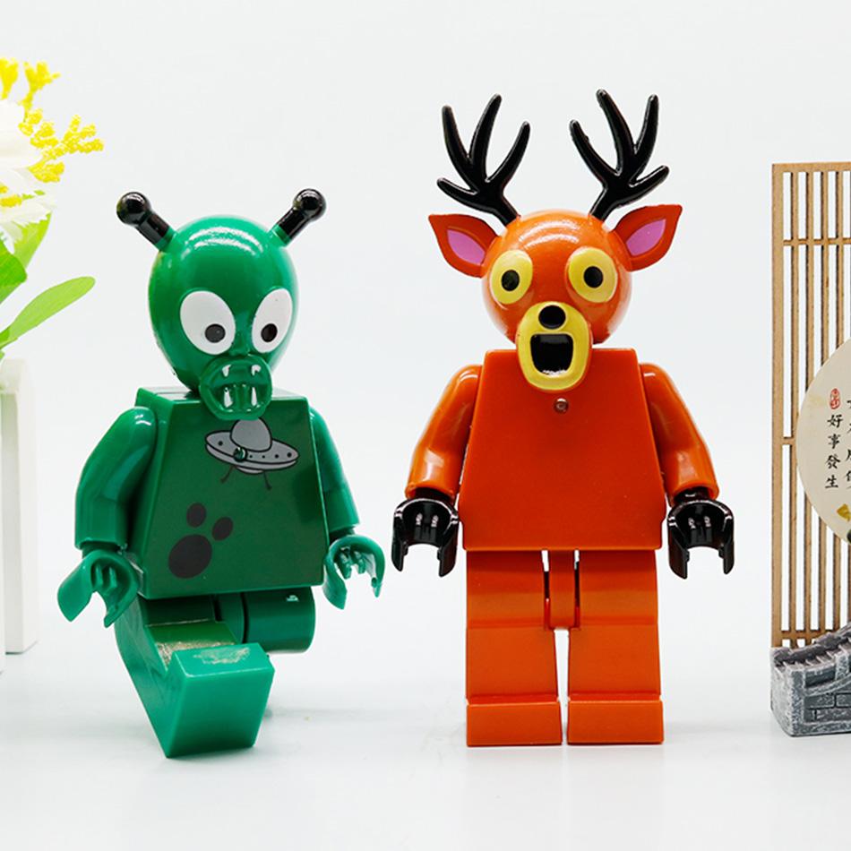 99 Nights in the Forest Toy Owl Goat Deer Monster Construction Brick Collection Model Assembly Construction Blocks Spooky Holiday Decoration Present