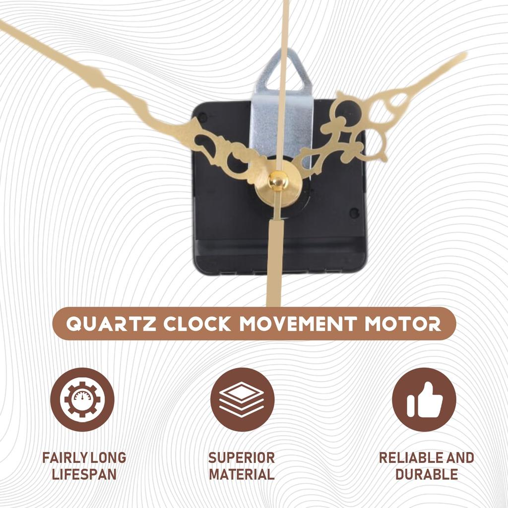 Haskoss 3 Stück Langschaft Quarz Uhrwerk Mechanismus mit 5 Paar Zeigern und Ziffern Kit für DIY Uhr Ersatzteile 31mm