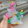 Year of The Horse Luminous Unicorn Creative Home Office Desktop Decoration Resin Decoration Trendy Cute Blind Box Accessories