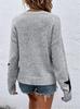 2026 European Loose Round Neck Star Pattern Long Sleeve Knit Pullover Sweater.