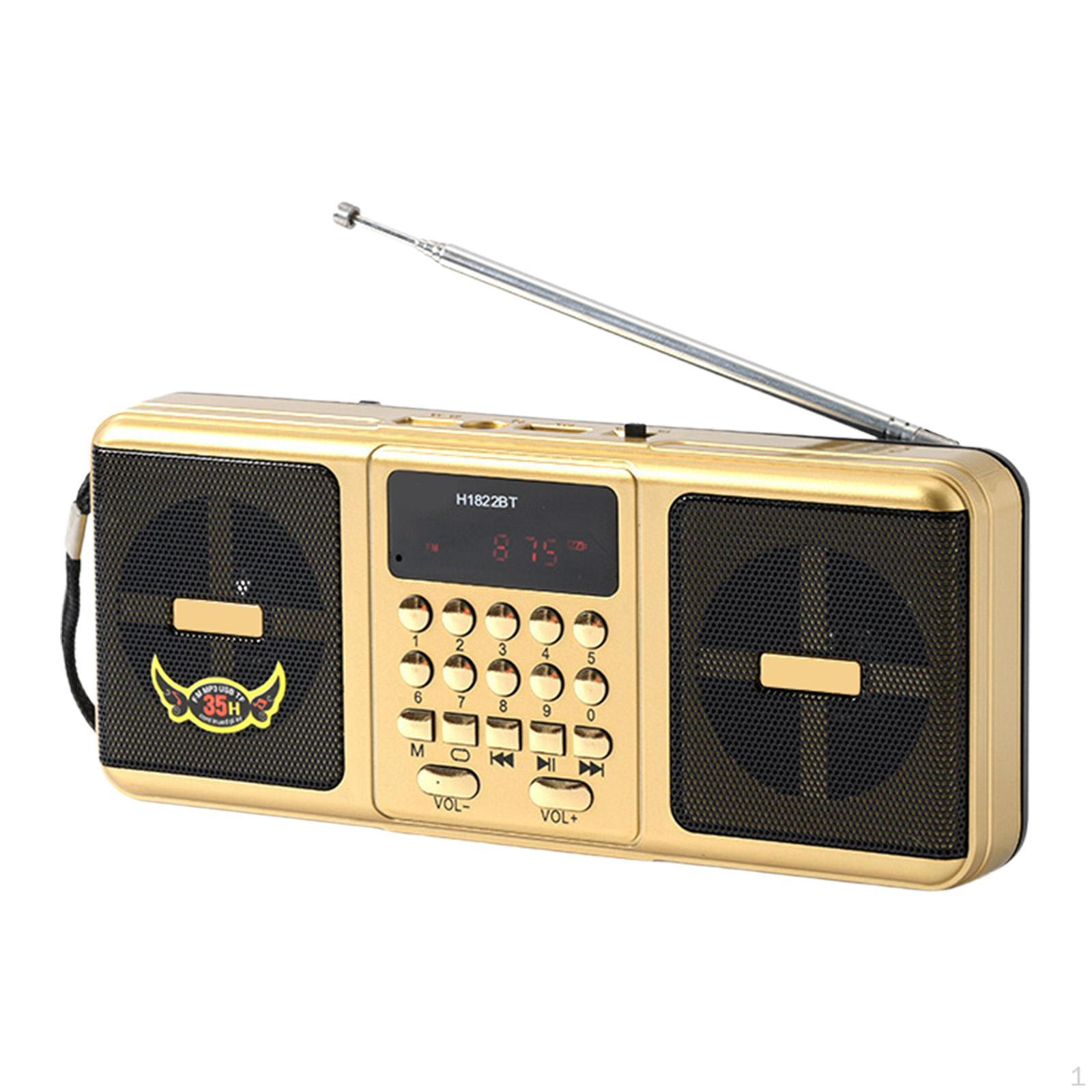

Compact, , Rechargeable, Lightweight Portable Radio with Speaker, Ideal for Running, Outdoor Gyms золотий