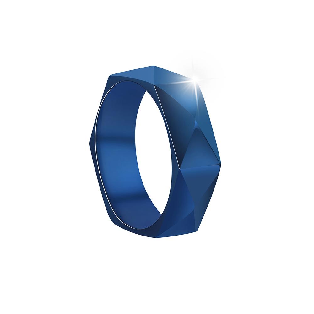 Stainless Steel Rings for Women 2024 Trend New Gold Plated Rhombic Section Women's Ring Elegant Smooth Finger Ring Woman