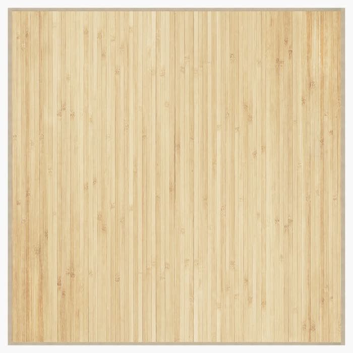 VidaXL Tapis Carré naturel clair 100x100 cm bambou, tapis de salon, tapis de cuisine, tapis carré, tapis de chambre à 376939