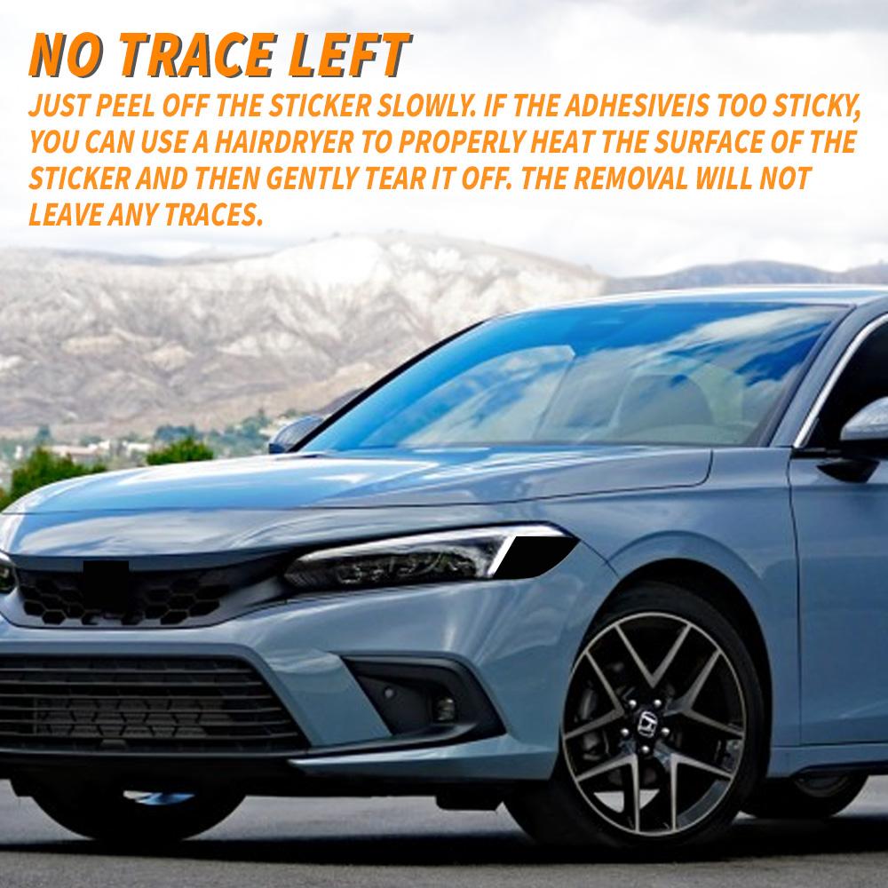 For 2025 2025 2025 2025 CIVIC SEDAN & HATCHBACK Headlight Side Marker Front Precut SMOKE Vinyl Tint Overlays Car Accessories
