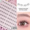HISYI Self-Adhesive False Eyelashes 8 Rows - Glue-Free, Natural Look, Reusable & Easy Apply for Daily/Party Makeup (8-Pack)