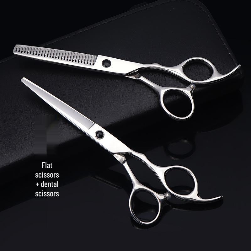 Professional Hairdressing Scissors Set - Straight & Thinning Shears for Barbers and Bangs