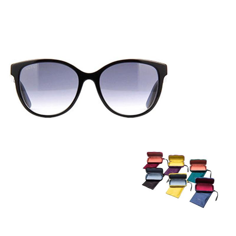 Gucci Fashion Webbing Series GG Interlocking Logo Pilot Round Frame Sunglasses Women's