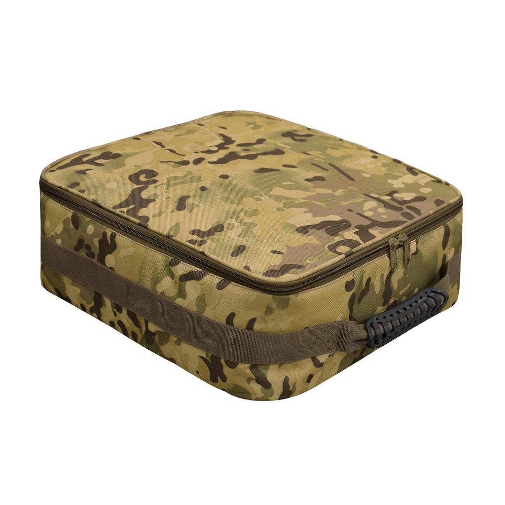 Handheld Fishing Reel Bag Double Fishing Tackle Box Polyester Large Capacity Carry Bag with Dividers